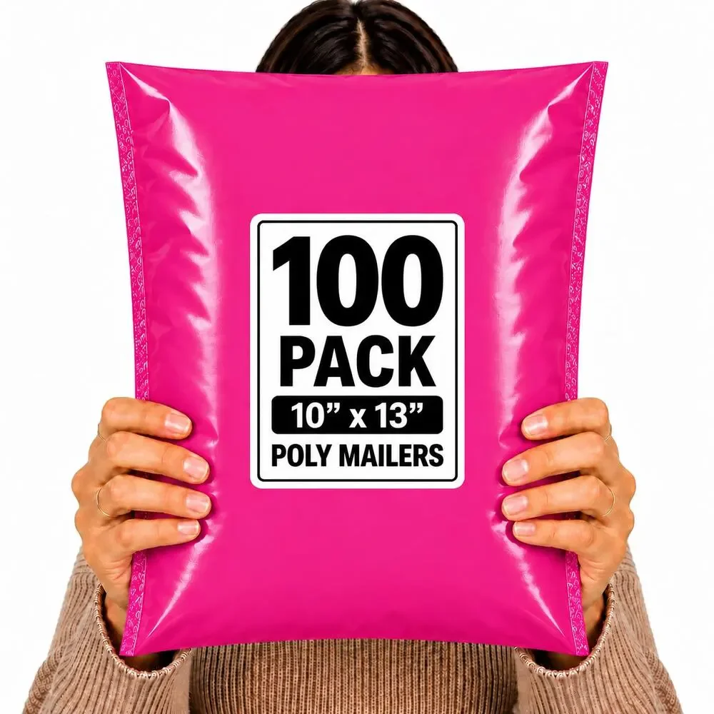 POLYMAILERS PINK SHIPPING BAGS (100 PACK) 10